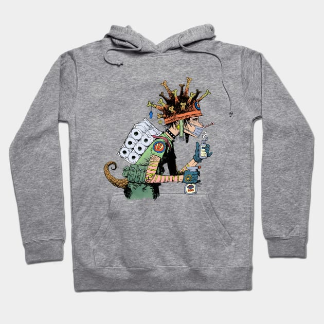 Covid Girl Hoodie by JimBryson